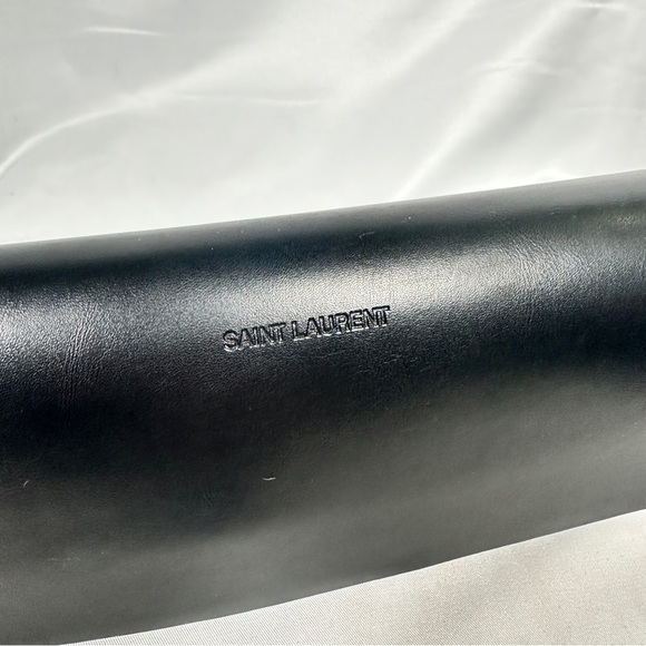 Saint Laurent Black Leather Magnetic Sunglasses / Eyeglasses Case - Picture 4 of 11